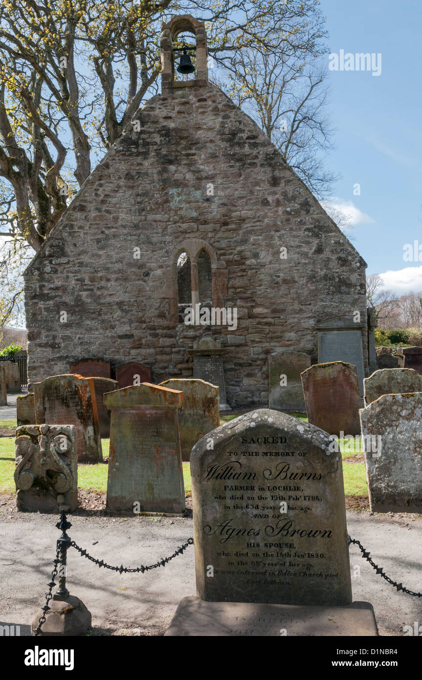 Auld Kirk Alloway nr Ayr South Ayrshire in Scozia come featured ustioni poema Tam o Shanter" Foto Stock