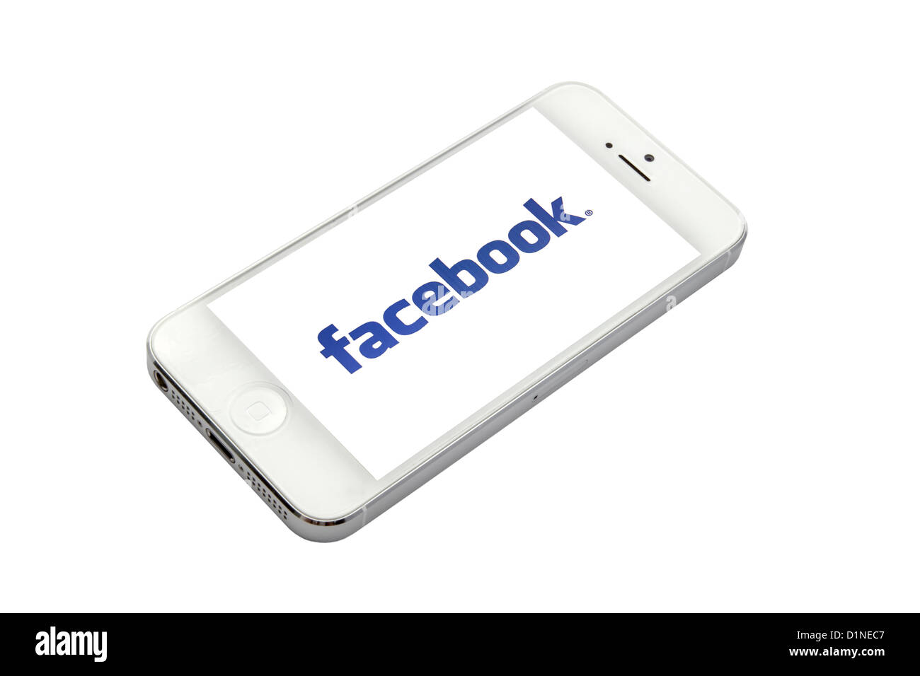 Logo di Facebook su schermo di iPhone Foto Stock