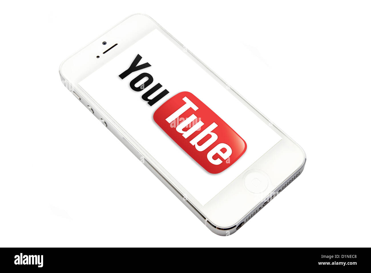 Il tubo di visualizzazione del logo su iPhone 5 schermo Foto Stock