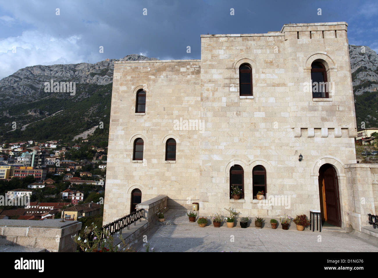 Museo di Skanderbeg al castello di Kruja in Albania Foto Stock