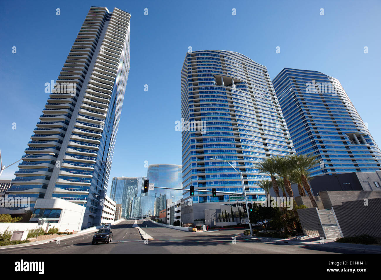 La martin e torri panorama complesso condominiale in Las Vegas Nevada USA Foto Stock