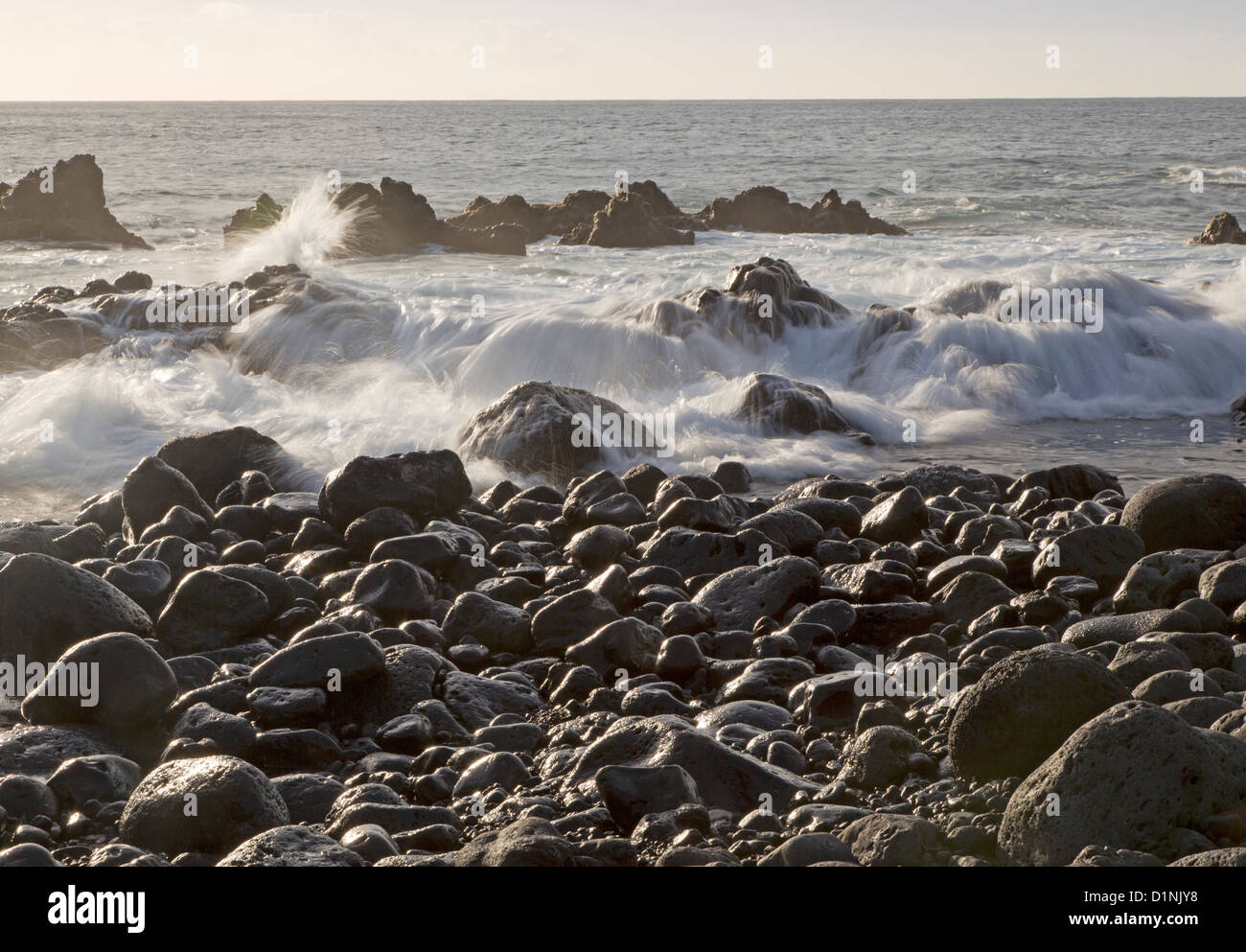 Costa di lava, La Palma Isole Canarie Spagna Foto Stock