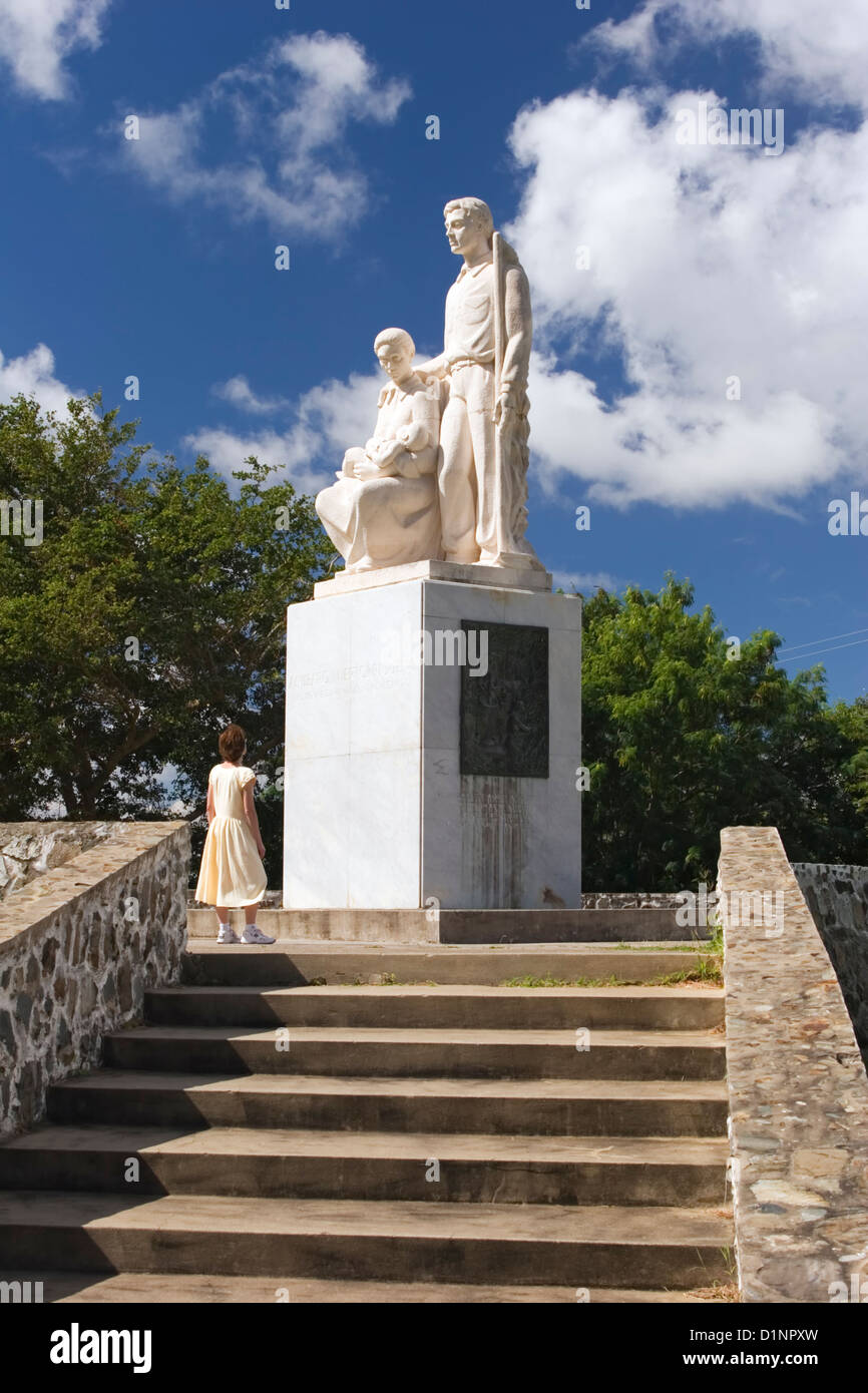 Monumento al 'Jibaro' (montagna folk), vicino Cayey, Puerto Rico Foto Stock