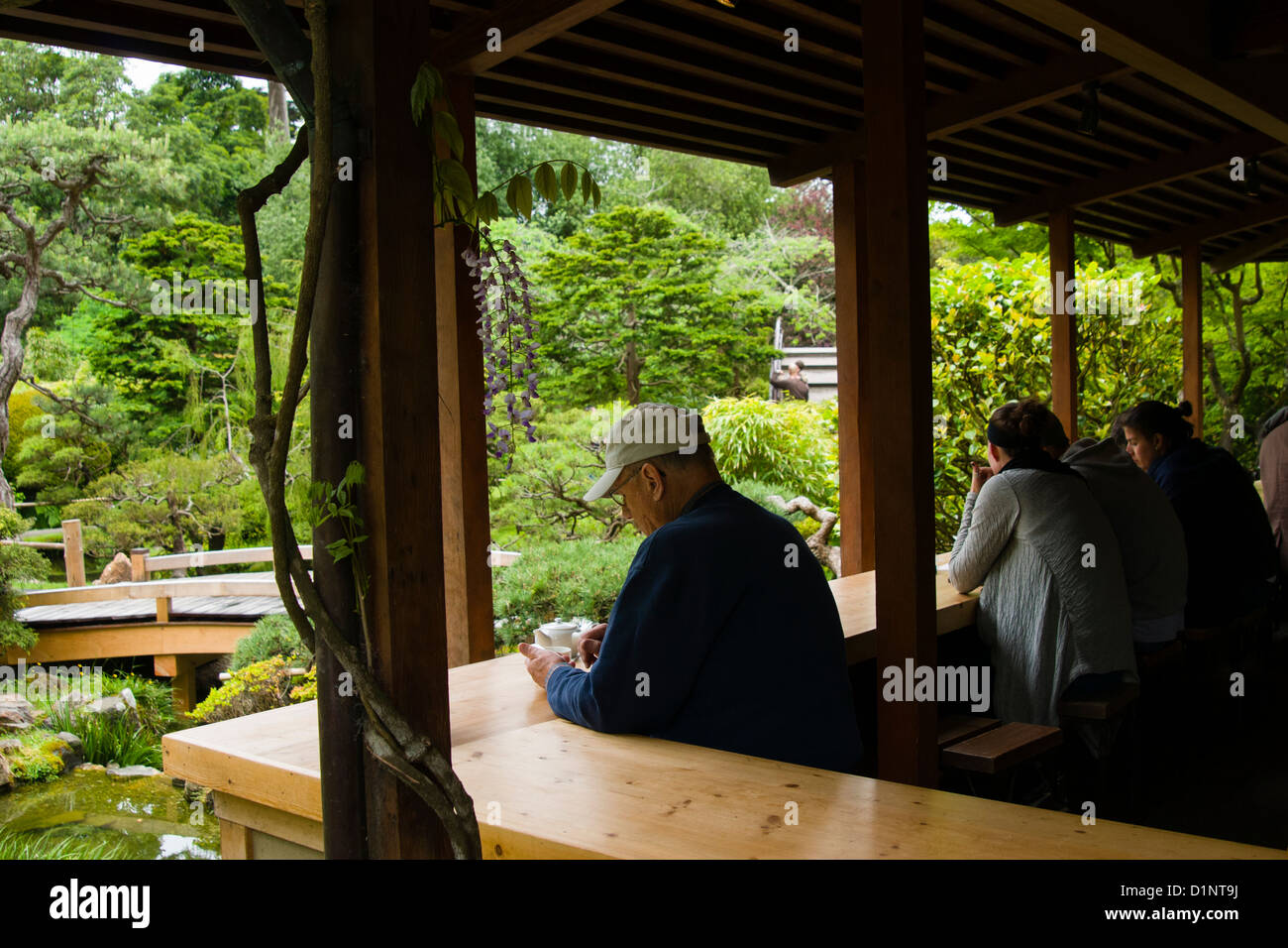 Il Tè giapponese Casa e giardino, Golden Gate Park di San Francisco, California Foto Stock