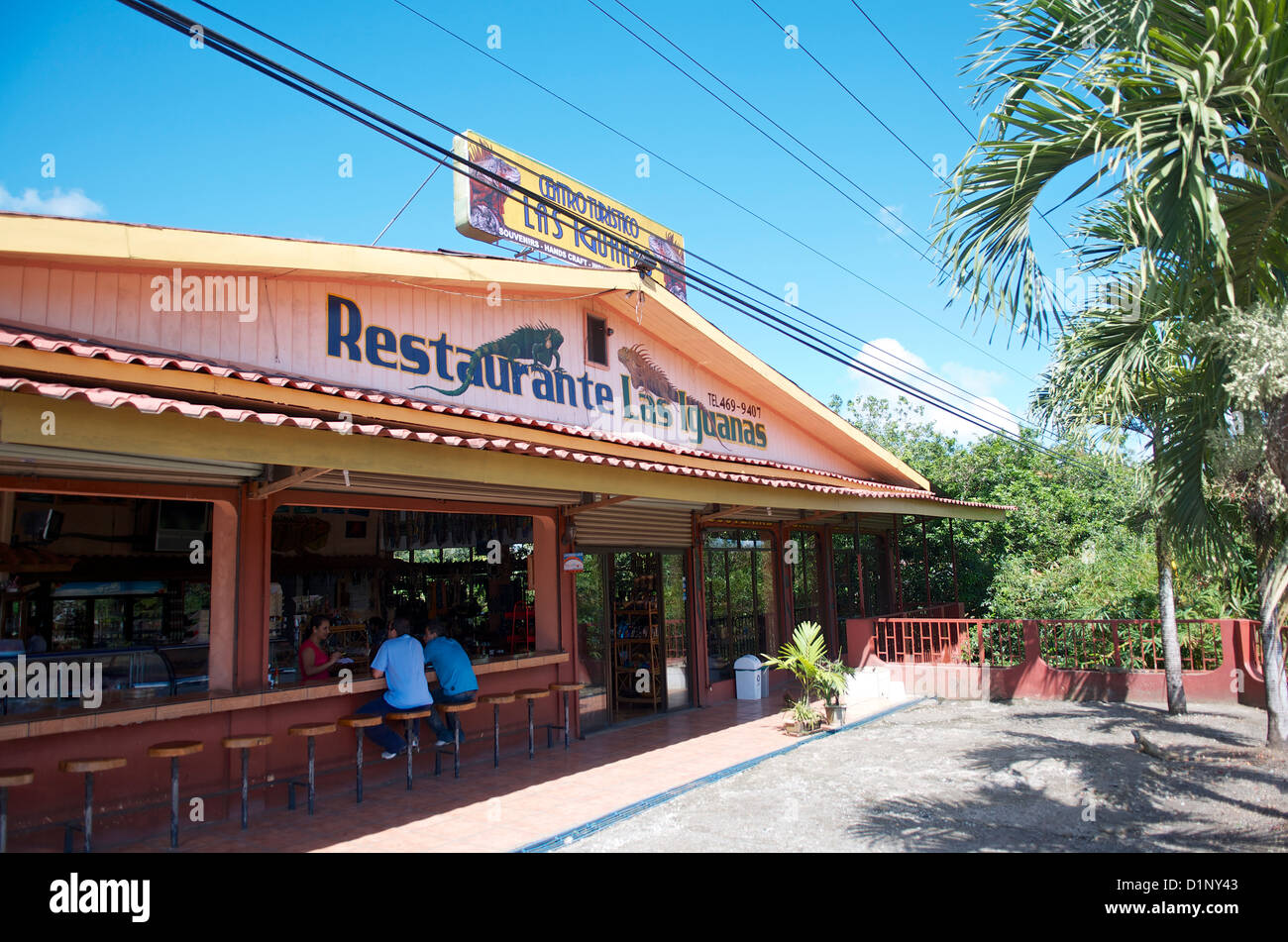 Restaurante Las Iguana, El Centro Turistico di Las di iguana, (Las Iguana Centro Turistico), Muelle San Carlos, Alajuela in Costa Rica. Foto Stock