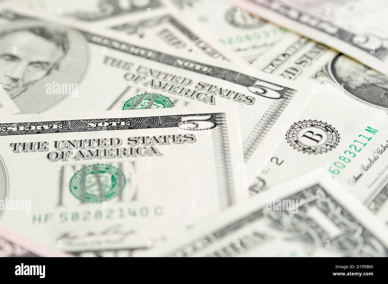 Dollaro banconote come sfondo. Foto Stock