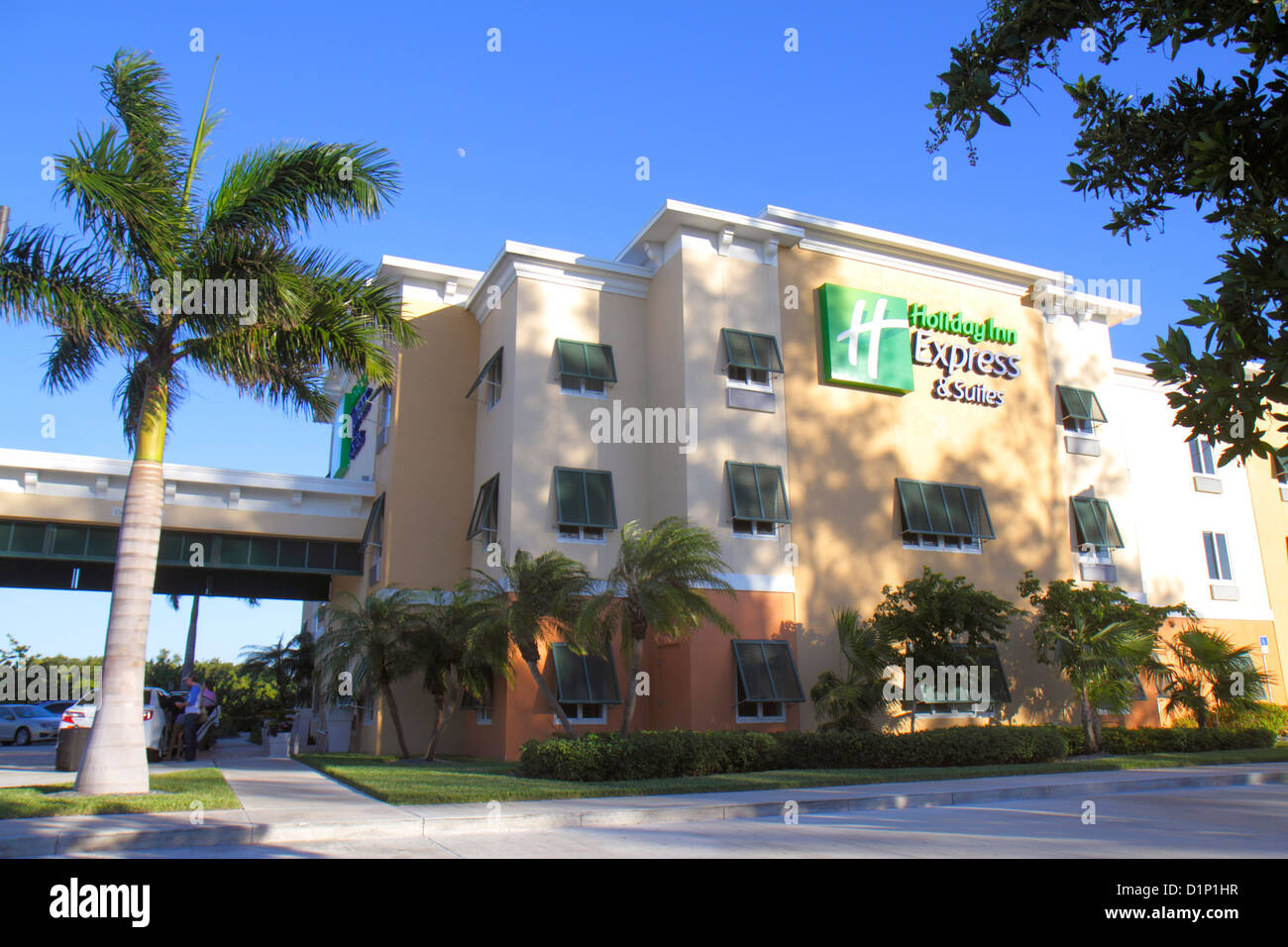 Florida Florida Florida Keys, US Highway Route 1 One, Overseas Highway, Vaca Key, Marathon, Holiday Inn Express & and Suites, motel, hotel hotel alloggio motel m Foto Stock