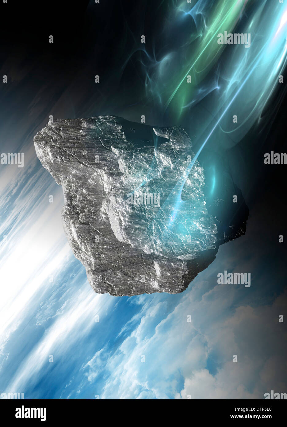 Near-Earth asteroide, artwork Foto Stock