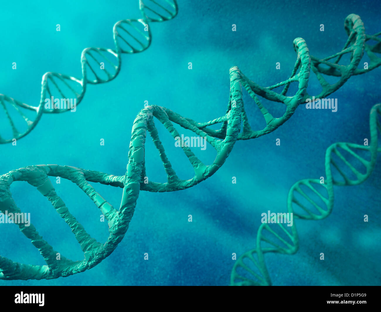 Le molecole di DNA, artwork Foto Stock