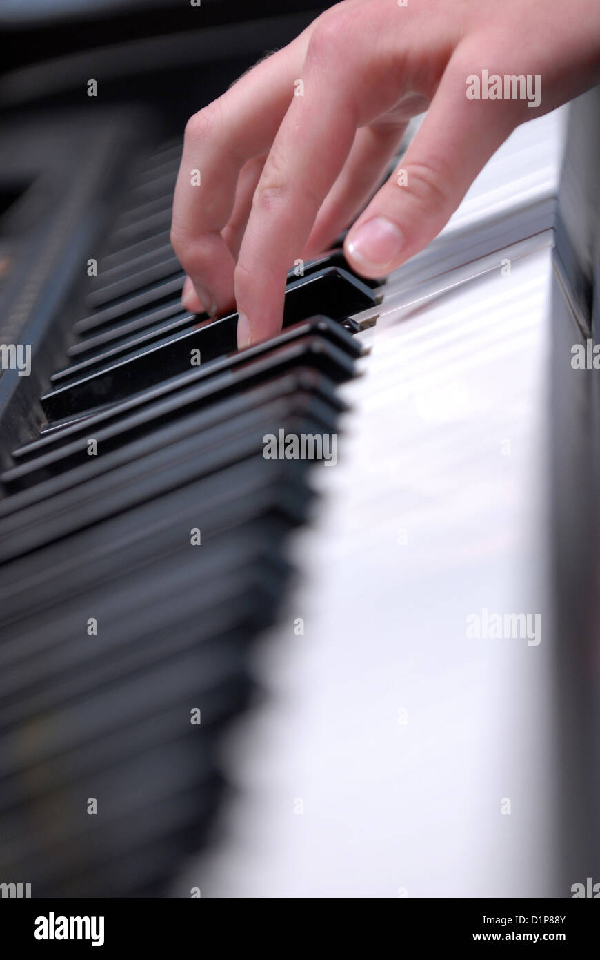 Pianoforte, musica, Specialità, emozione, mano, Foto Stock