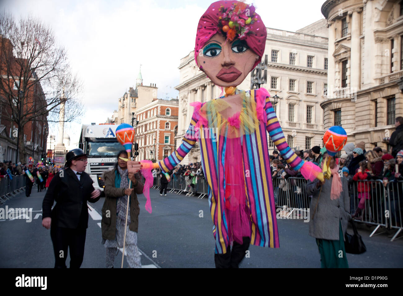 Londra il primo giorno del nuovo anno Parade 2013 Martedì 1 Gennaio, Whitehall, London, England, Regno Unito Foto Stock