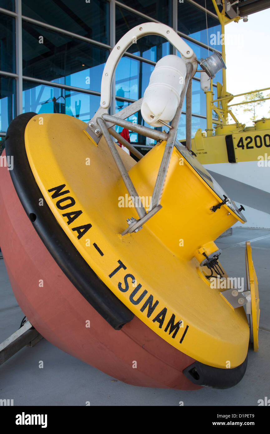 Una boa dello tsunami sul display alla NASA infinito Science Center. Foto Stock