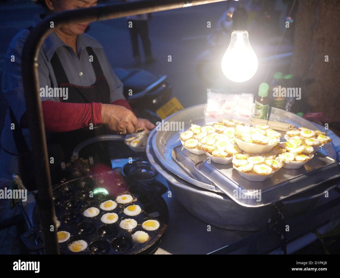 Bangkok street food notte Foto Stock