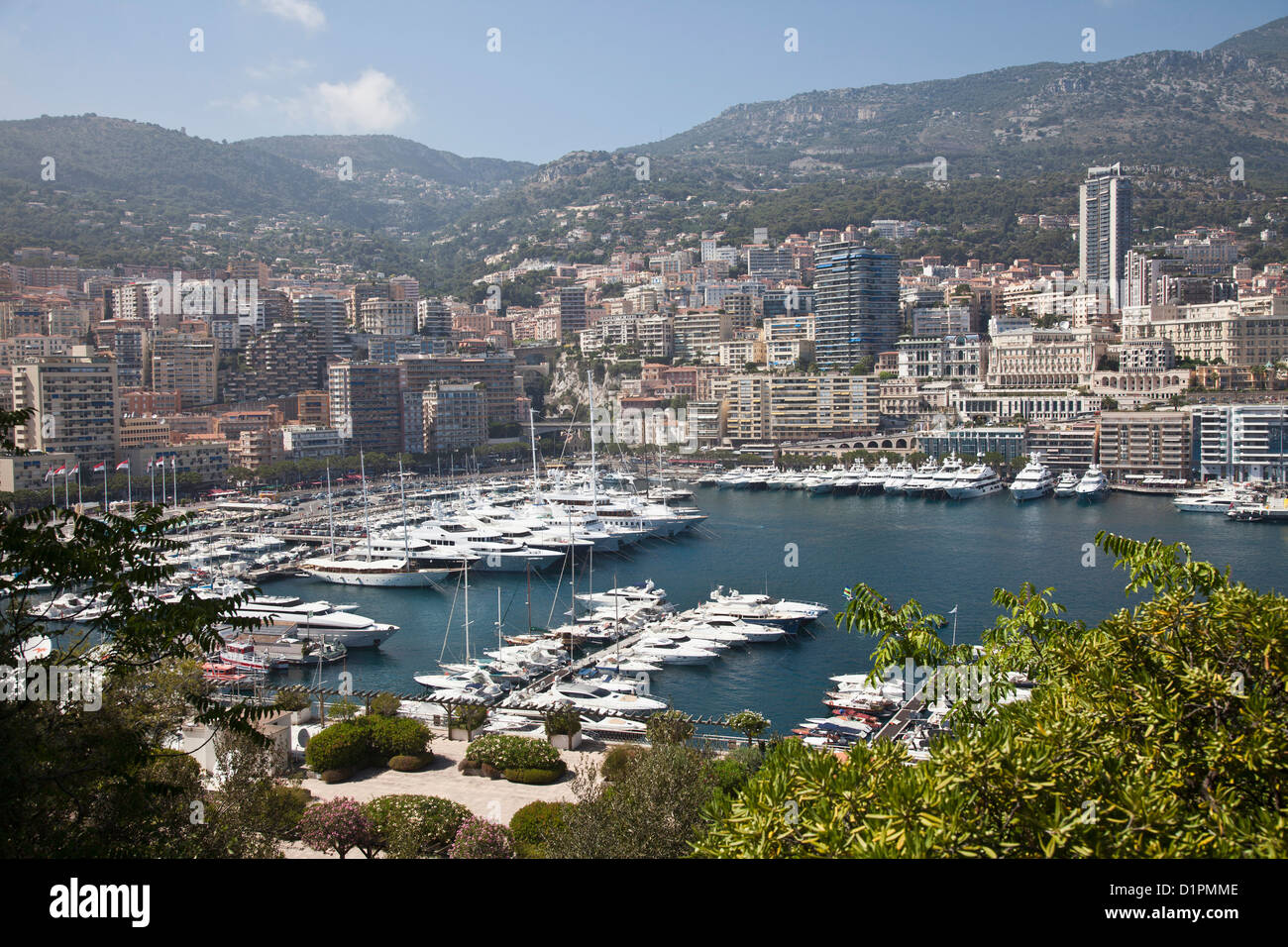 Yacht ormeggiati a Monte Carlo Foto Stock