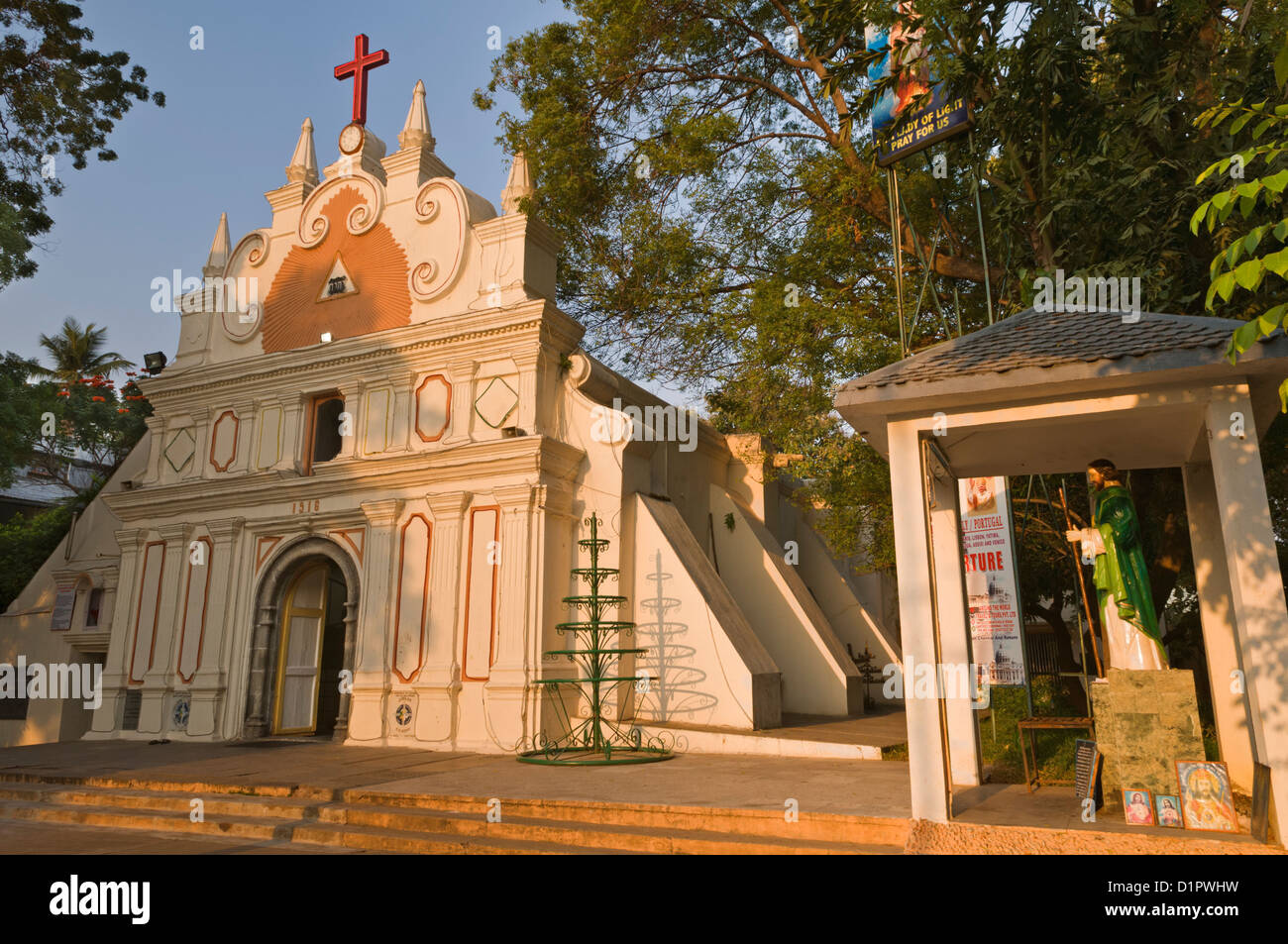 Luz Chiesa Chennai Tamil Nadu India Foto Stock