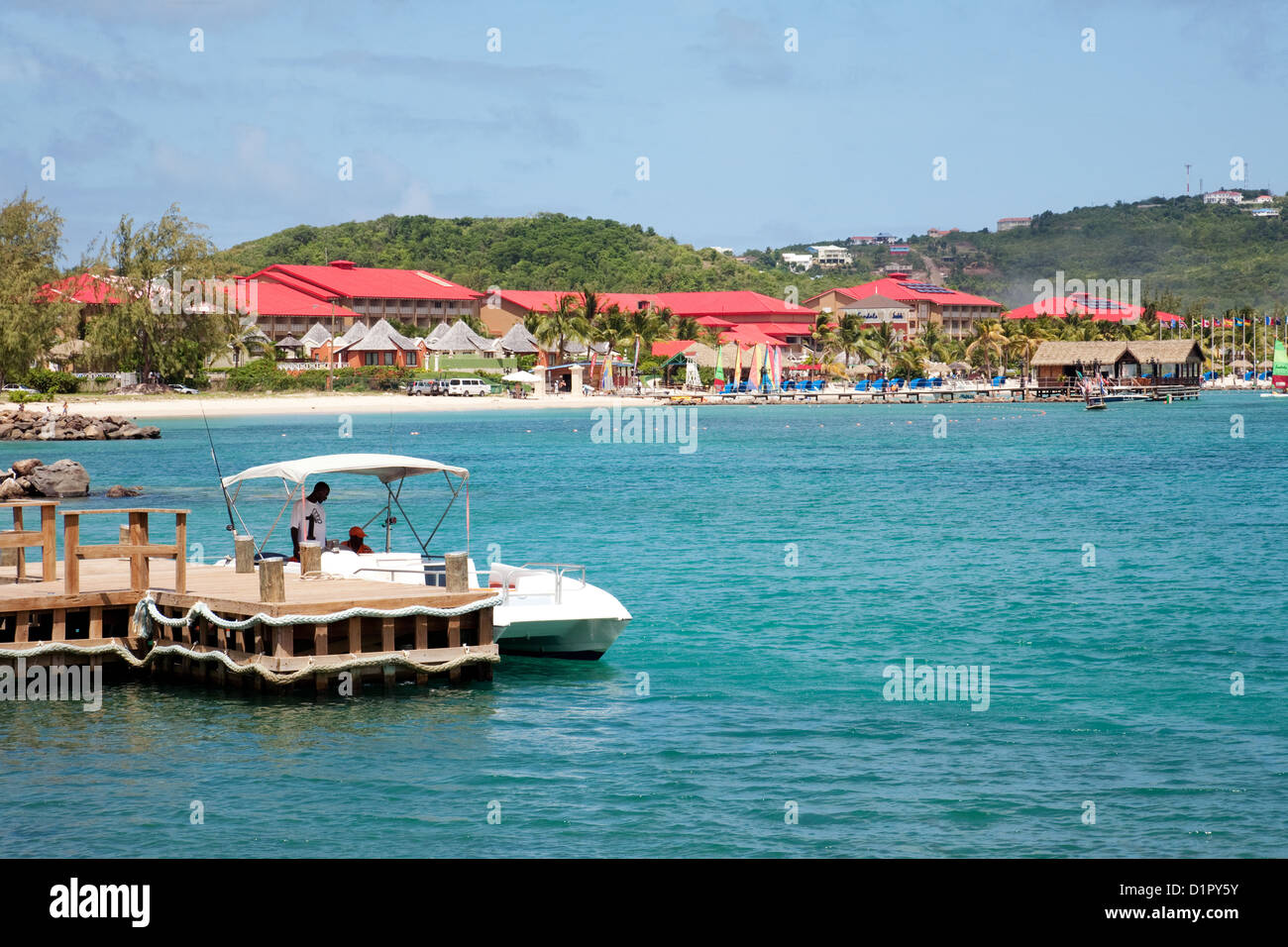 Hotel Sandals Grande St Lucian holiday resort, St Lucia, West Indies, dei Caraibi Foto Stock