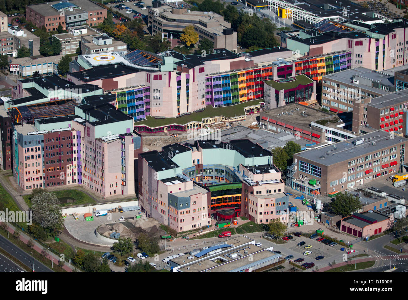 I Paesi Bassi, Zwolle, Isala Clinica o Ospedale. Architettura organica. Antenna. Foto Stock