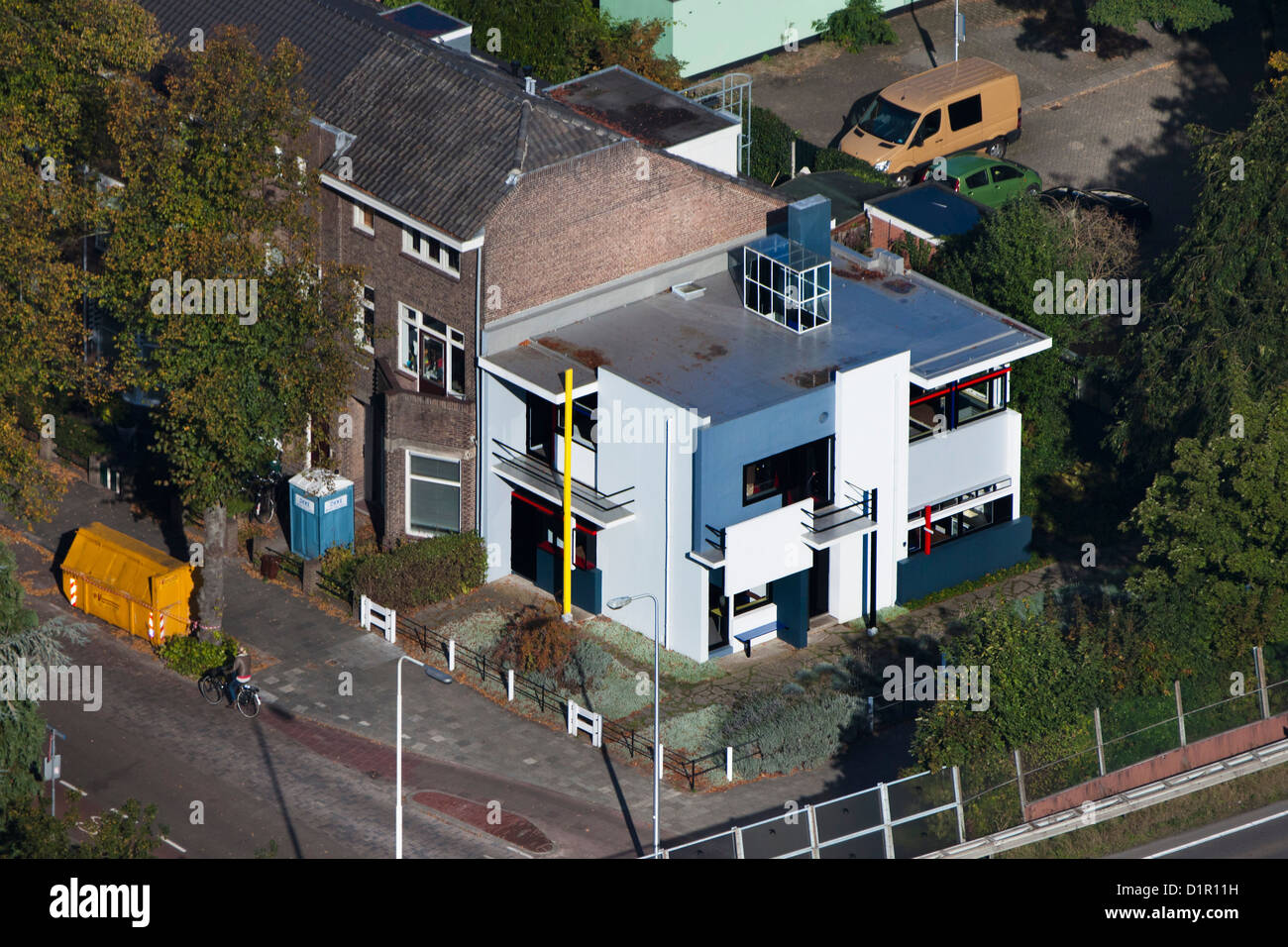 I Paesi Bassi Utrecht, Rietveld Schroder House. Antenna. Foto Stock