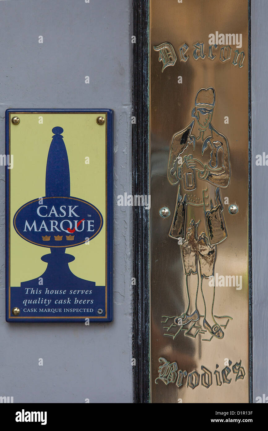 Il diacono Brodie's Tavern, LAWNMARKET, Edimburgo, Scozia. Foto Stock