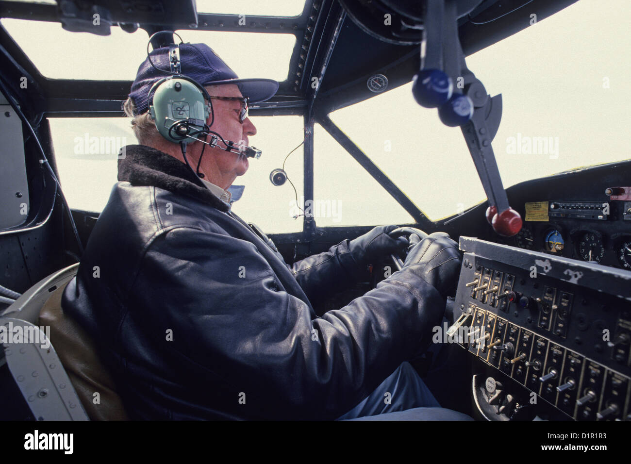 Canada, Terranova, St John's. Catalina costruttiva PBY-5un idrovolante. Pilota. Foto Stock