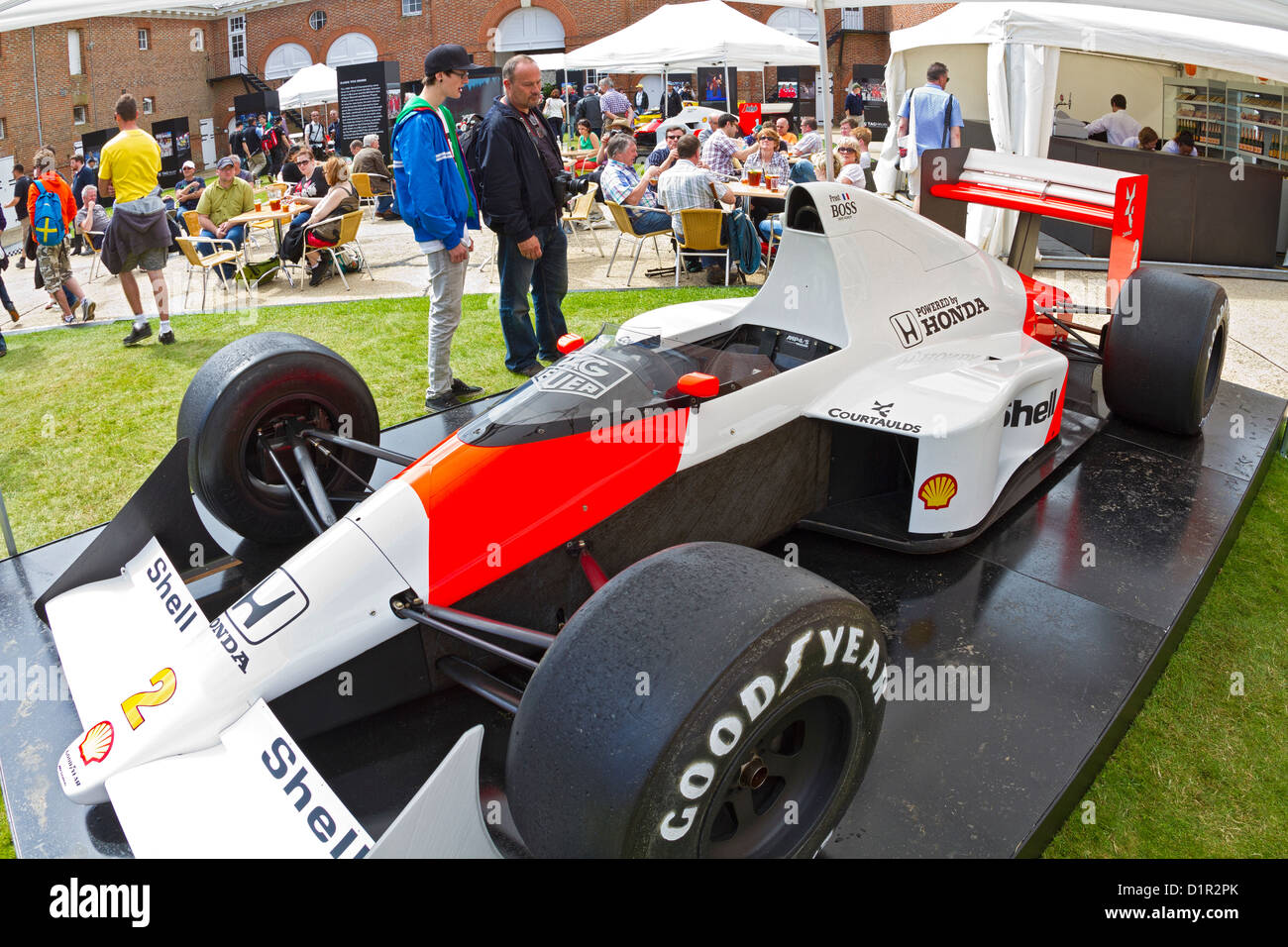 1989 McLaren MP4/5 F1 auto di Alain Prost sul display a 2012 Goodwood Festival of Speed, Sussex, Regno Unito. Foto Stock