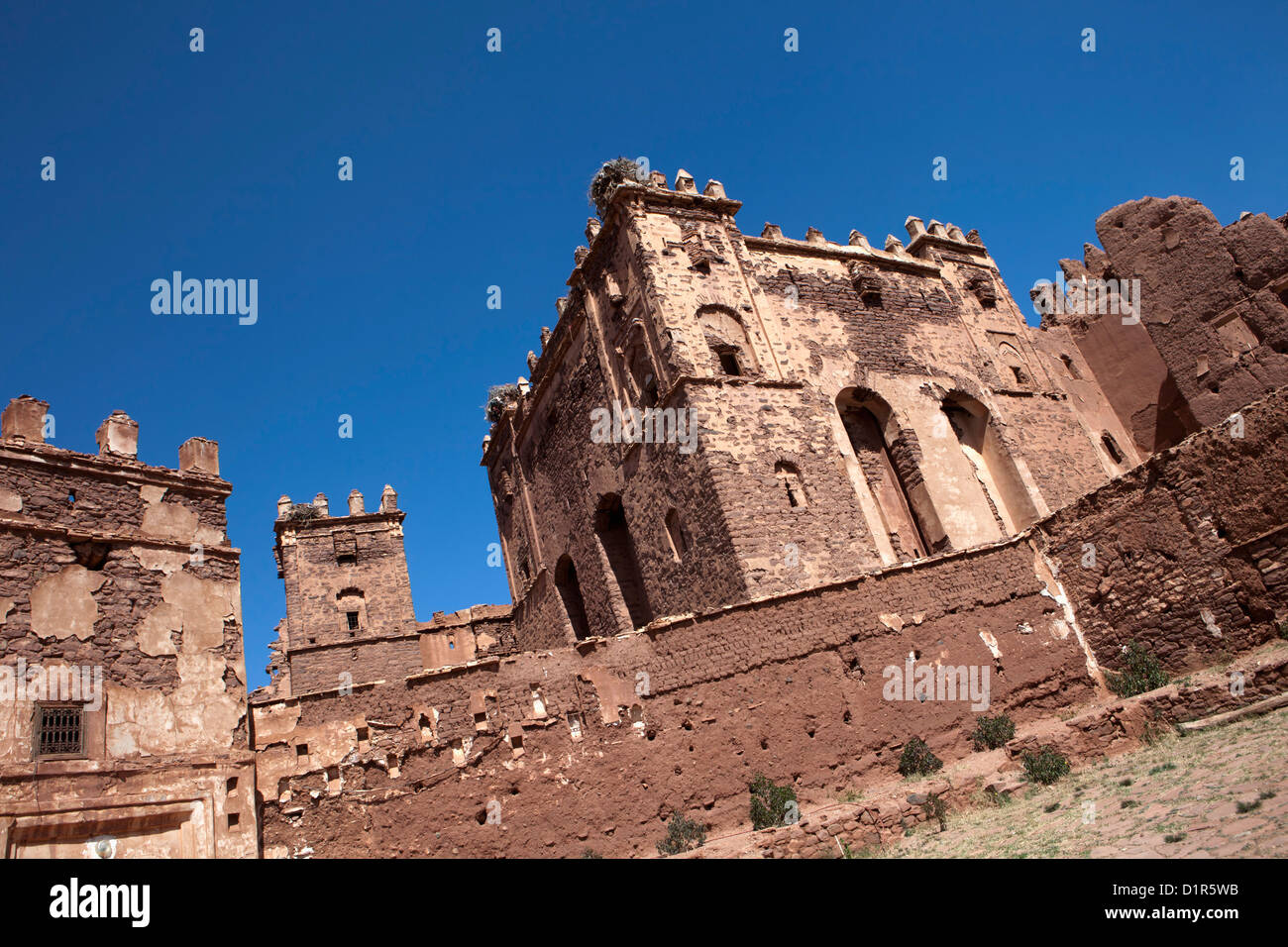 Il Marocco, Telouet, antica fortezza Glaoui o kasbah o ksar. Foto Stock