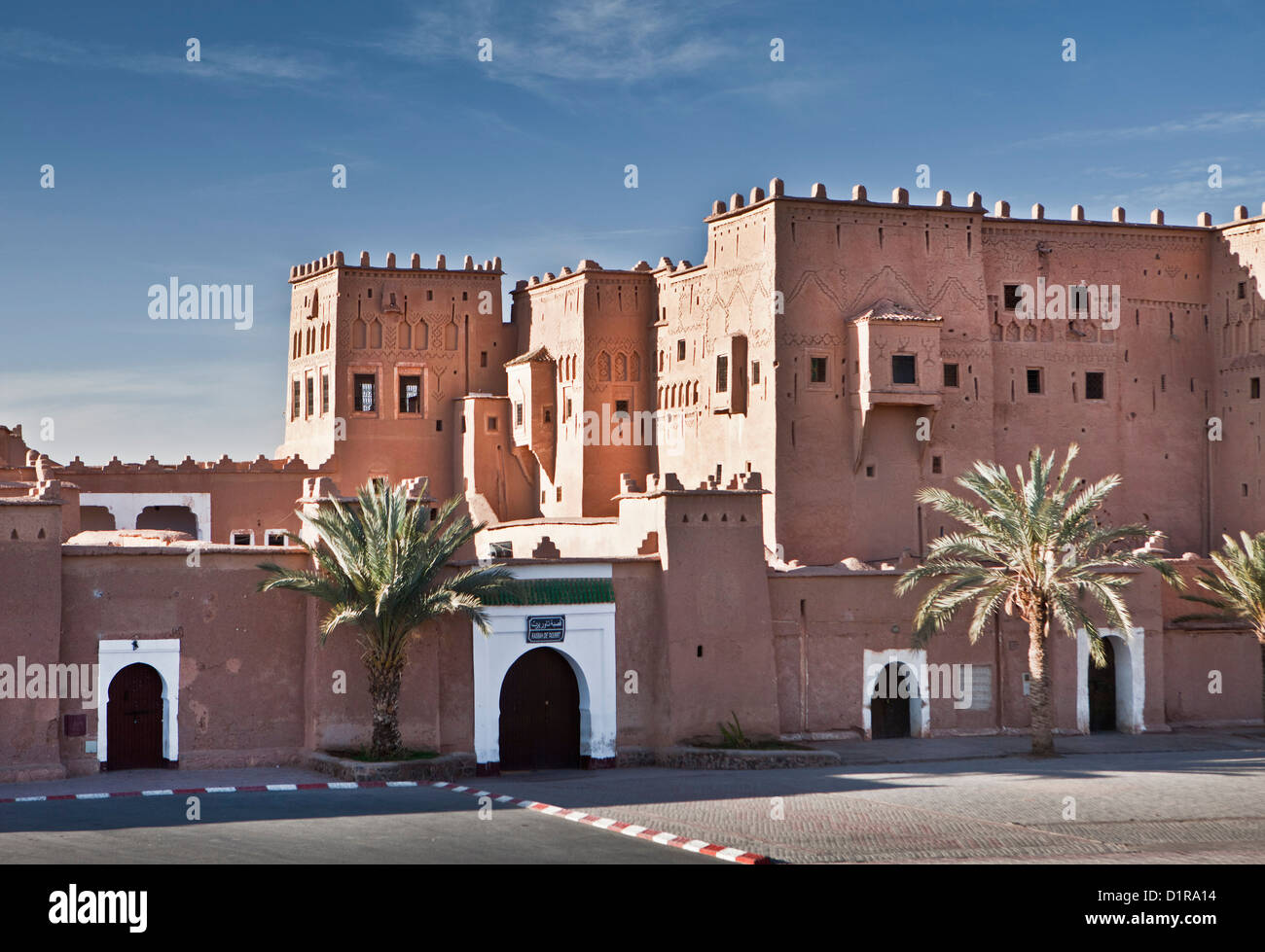 Il Marocco, Ouarzazate, Taourirt Kasbah. Foto Stock