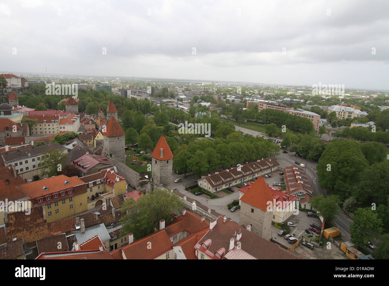 Panoramica di Tallinn Estonia Foto Stock