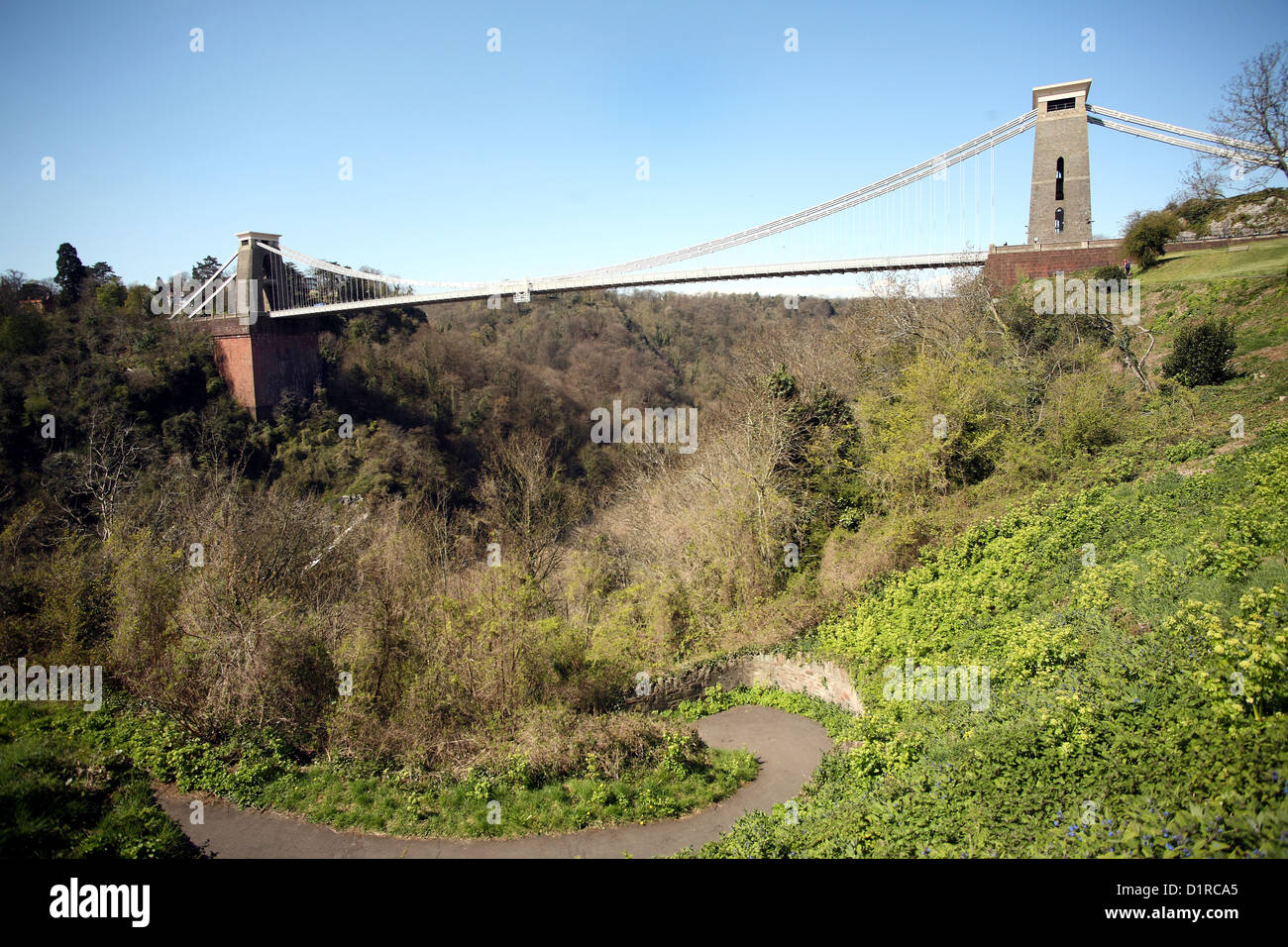 Leggermente diversa del ponte sospeso di Clifton a Bristol Foto Stock