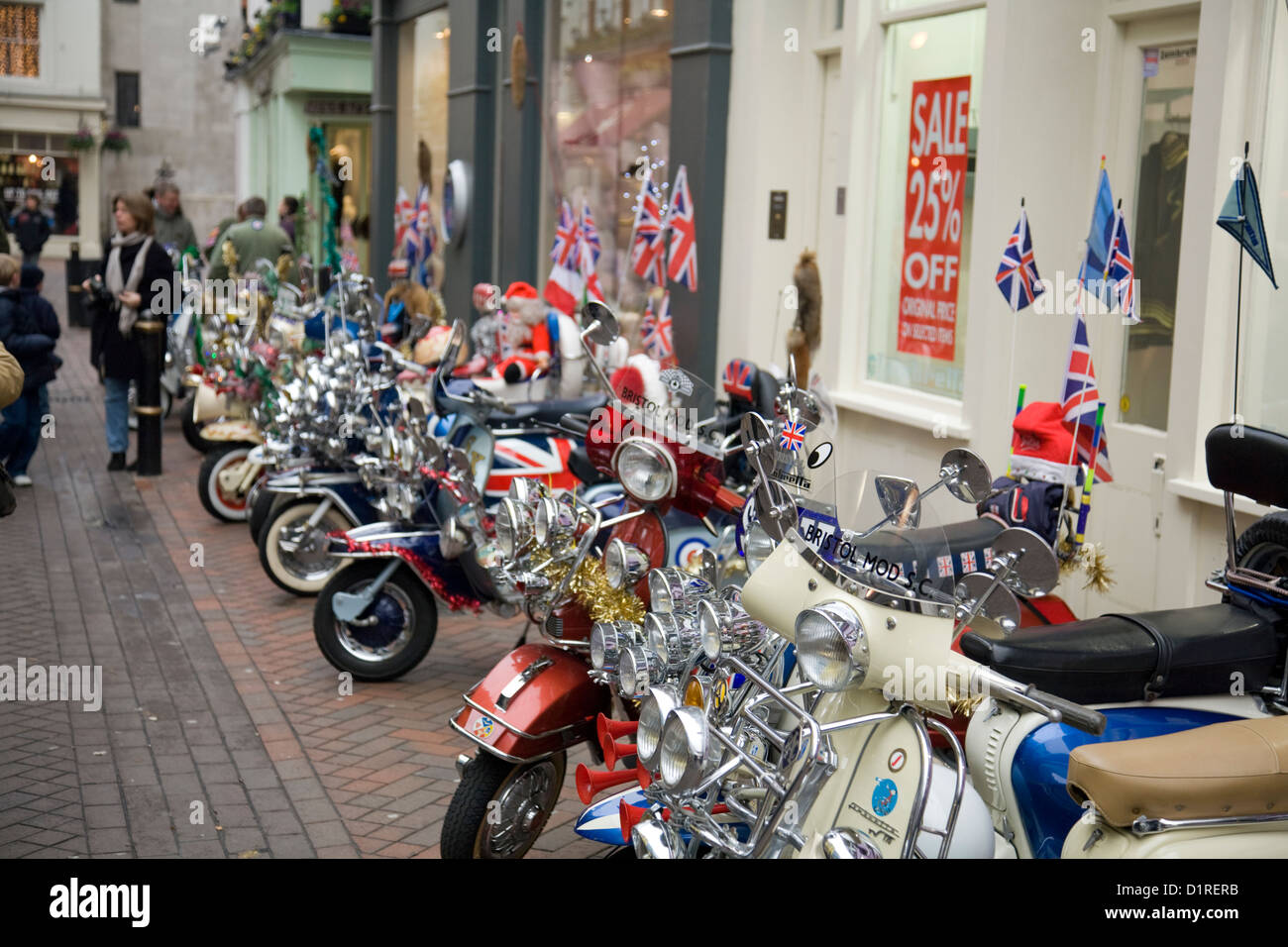 Scooter parcheggiato in Carnaby Street, Londra Foto Stock