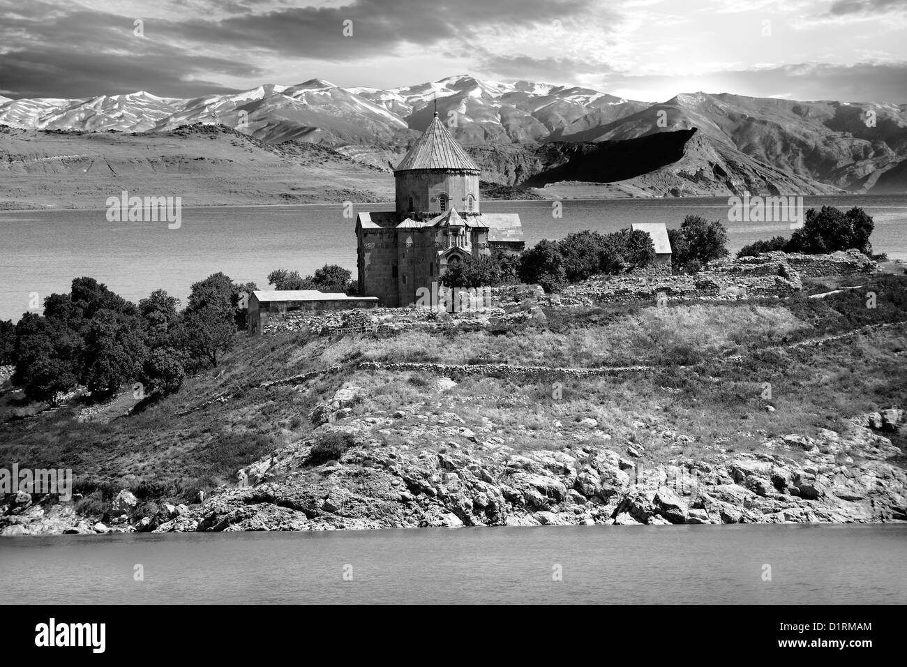 Decimo secolo degli Armeni ortodossi Cattedrale di Santa Croce sull isola Akdamar, lago Van Turchia 87 Foto Stock