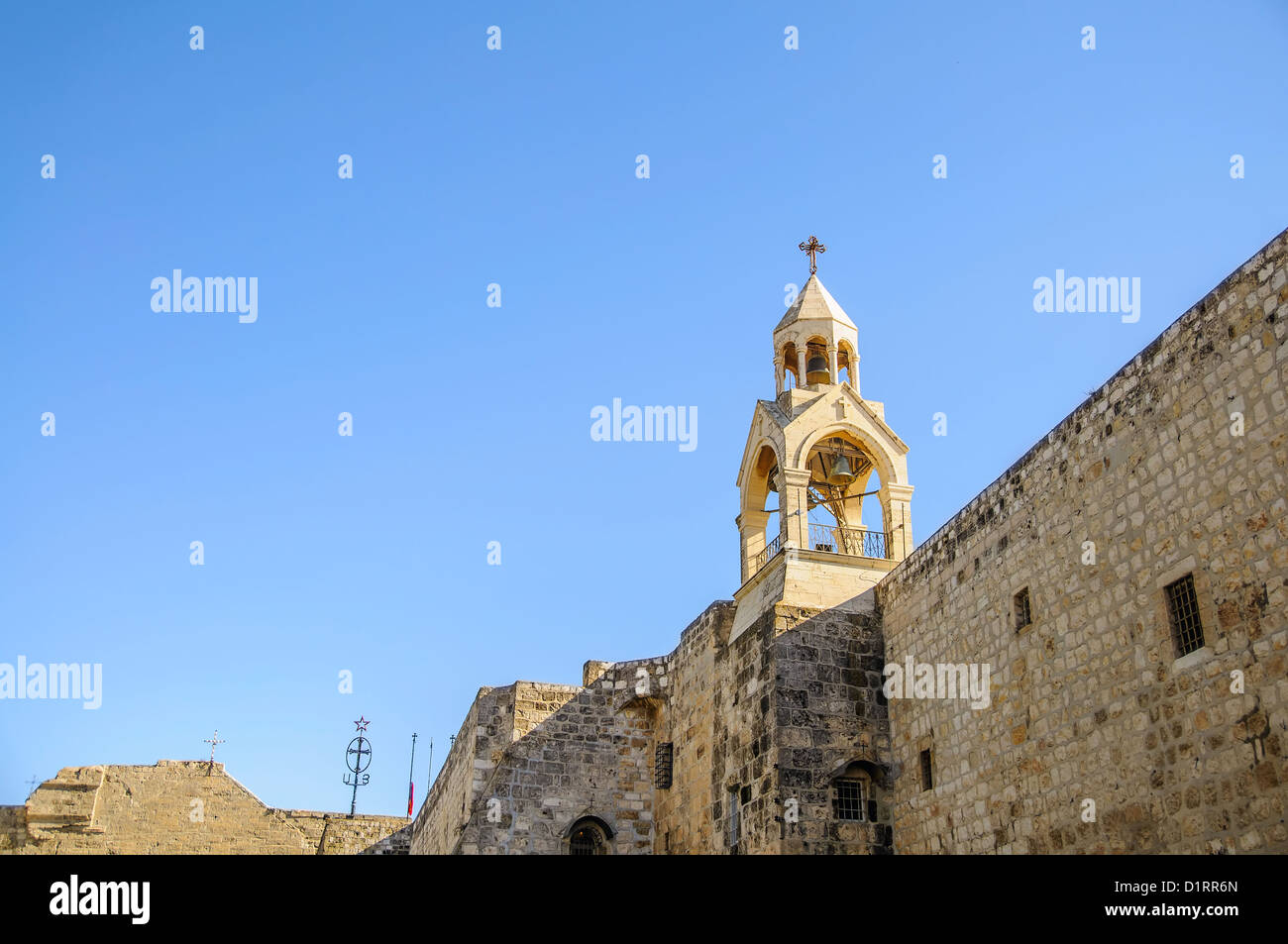 La torre della chiesa della Natività di Betlemme, Palestina, Israele