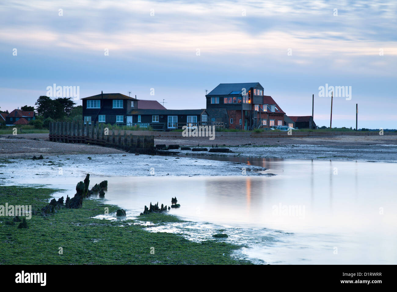 Sunset Walberswick, Suffolk coast, East Anglia, REGNO UNITO Foto Stock