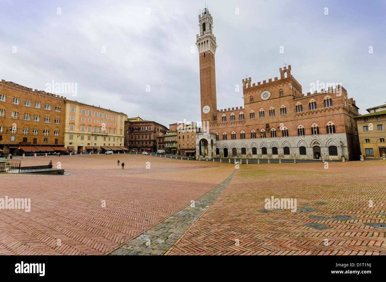 Piazza del Campo a Siena Foto Stock
