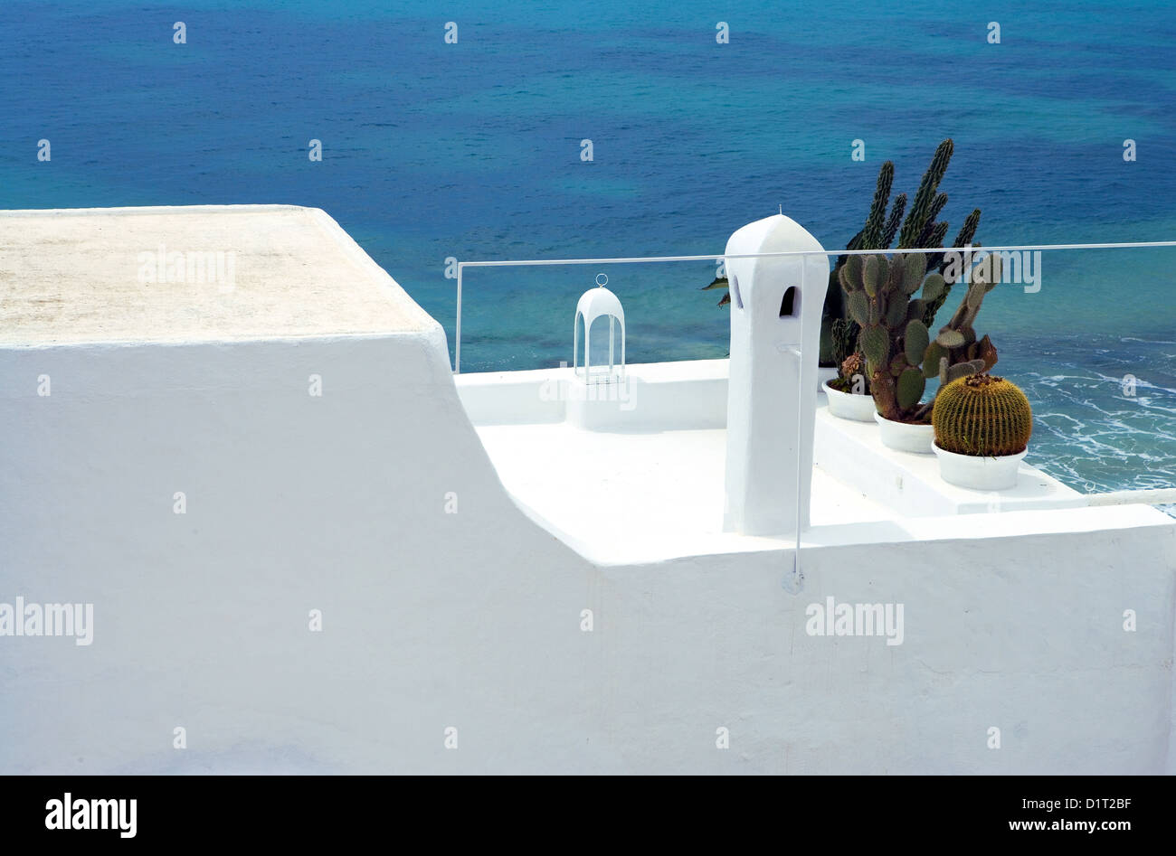 Tunisia Hammamet, tradizionale casa sul mare Foto Stock