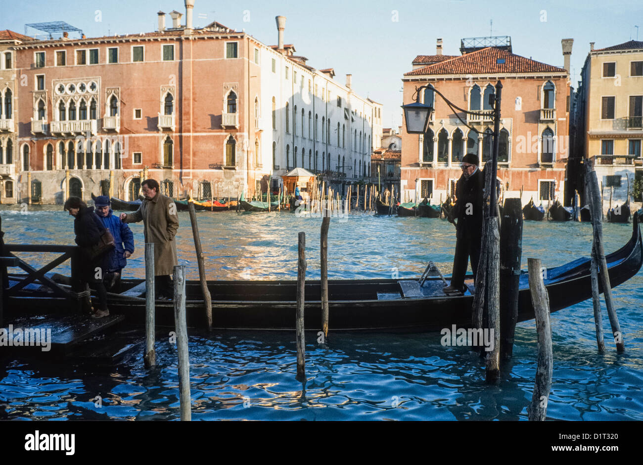 Trasporto gondoliere a Venezia , Italia. Foto Stock