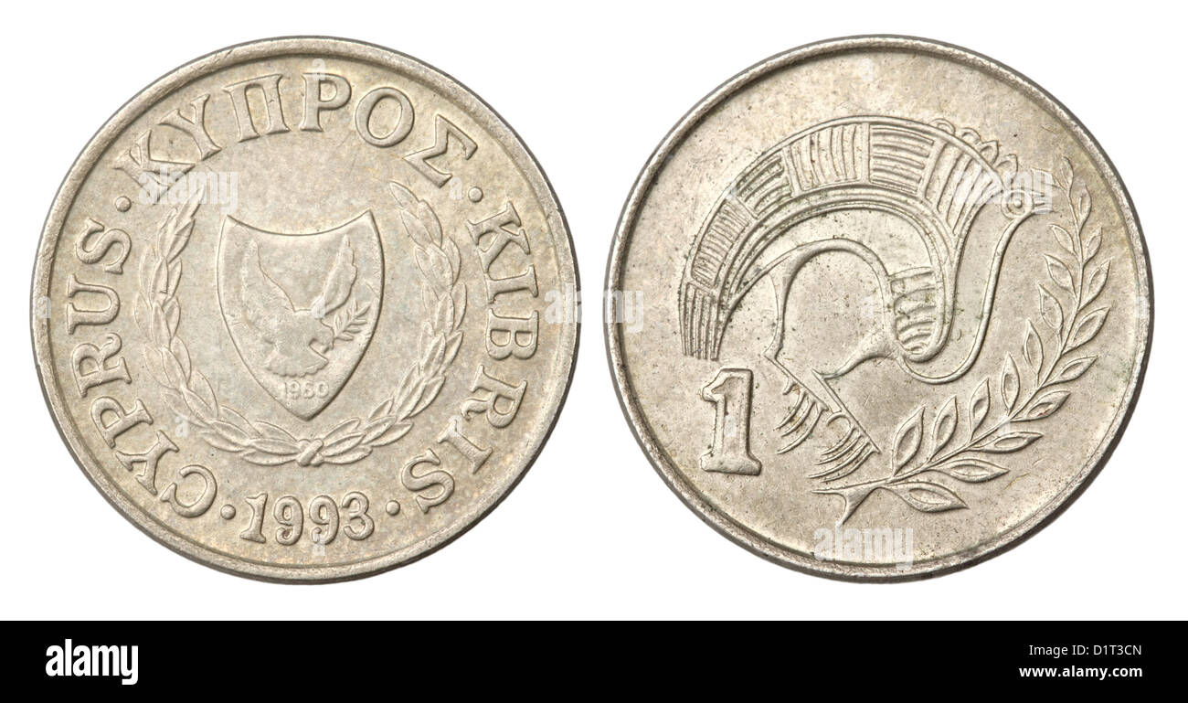 Cipro 1 Cent di 1993 Foto Stock