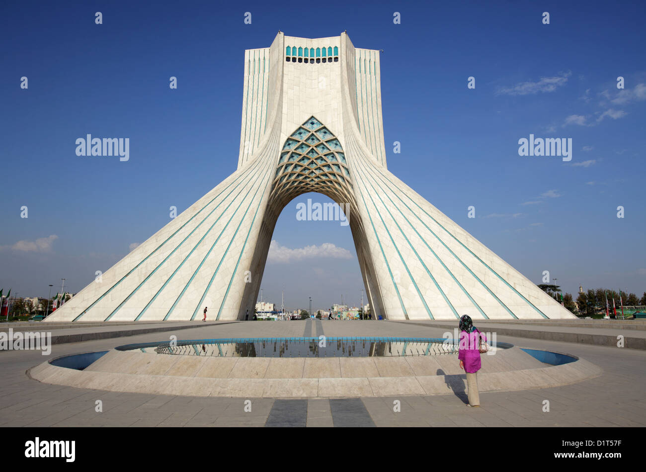La torre Azadi, o re Memorial Tower, Teheran, Iran Foto Stock