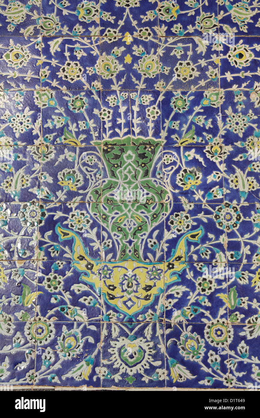 Decorazioni a Masjed-e lo Sceicco Lotfollah moschea, Elazig, Turchia Foto Stock