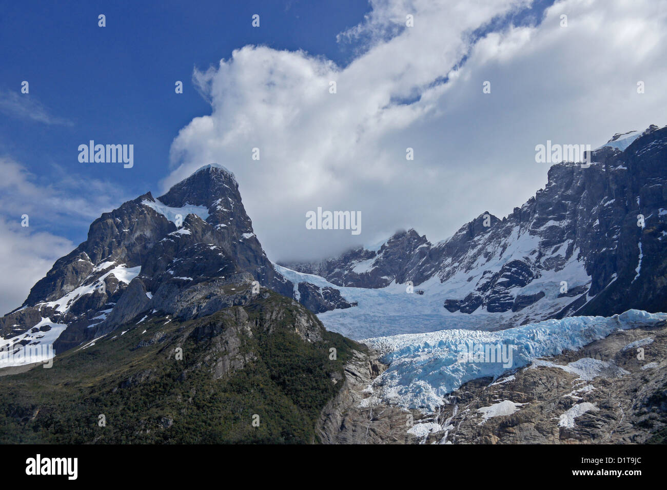 Il ghiacciaio Balmaceda, Bernardo O'Higgins National Park, Patagonia, Cile Foto Stock