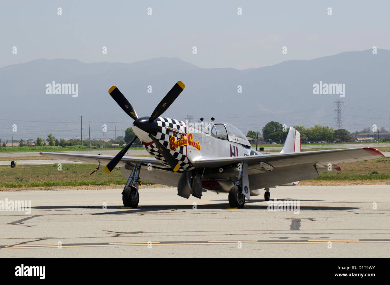P-51 presso il Chino Air Show, Chino, CALIFORNIA, STATI UNITI D'AMERICA Foto Stock