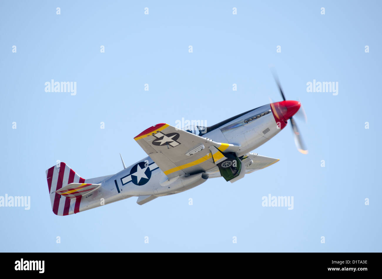 P-51 presso il Chino Air Show, Chino, CALIFORNIA, STATI UNITI D'AMERICA Foto Stock