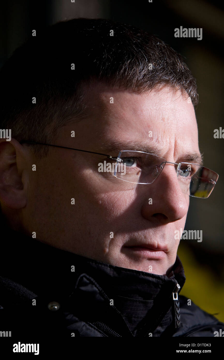 Craig Levein scozzese, ex calciatore professionista ed è un ex manager scozzese della nazionale di calcio Foto Stock