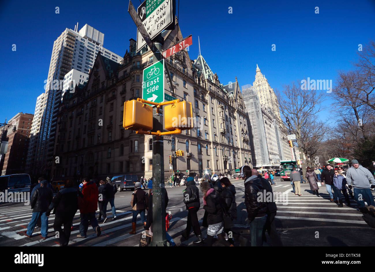 Central Park West, Upper West Side, Manhattan NYC Foto Stock