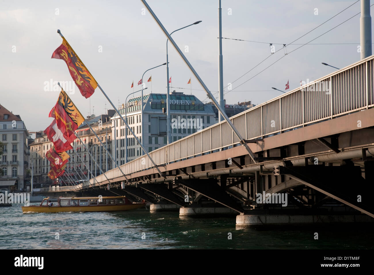 Mont Blanc Bridge, Ginevra, Svizzera, Europa Foto Stock