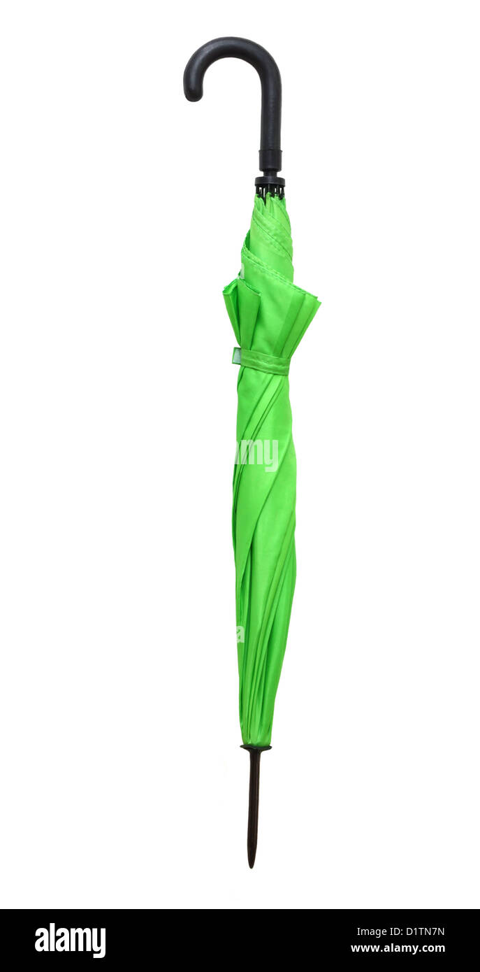 Ombrello verde Foto Stock