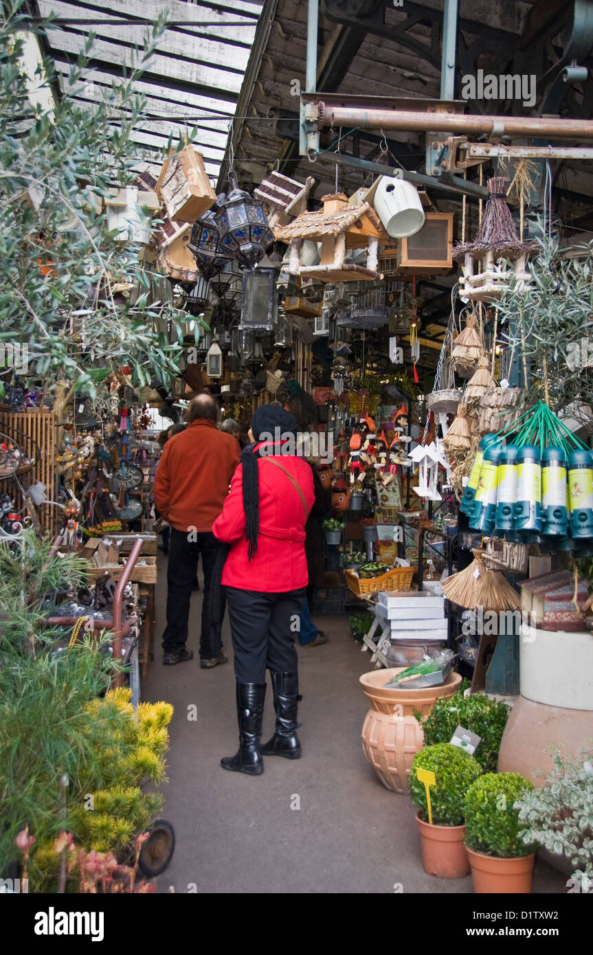 Il mercato dei fiori sull'Ile de la Cité - Parigi, Francia Foto Stock