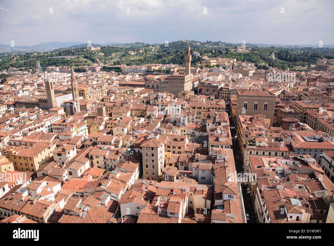 L'incredibile skyline di Firenze in Italia. Foto Stock