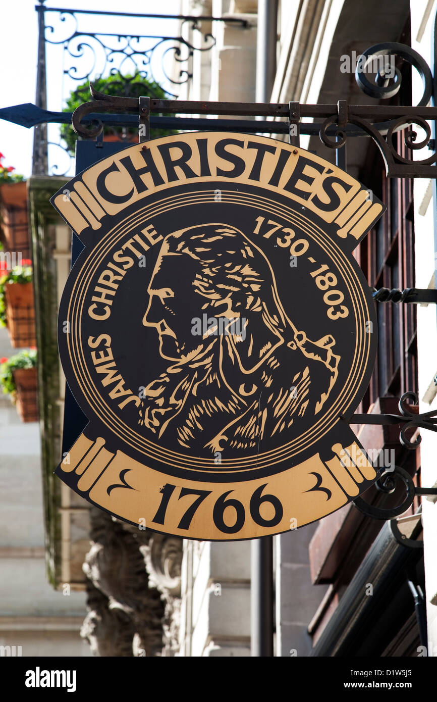 Christies Auction House segno, Ginevra; Svizzera; l'Europa Foto Stock