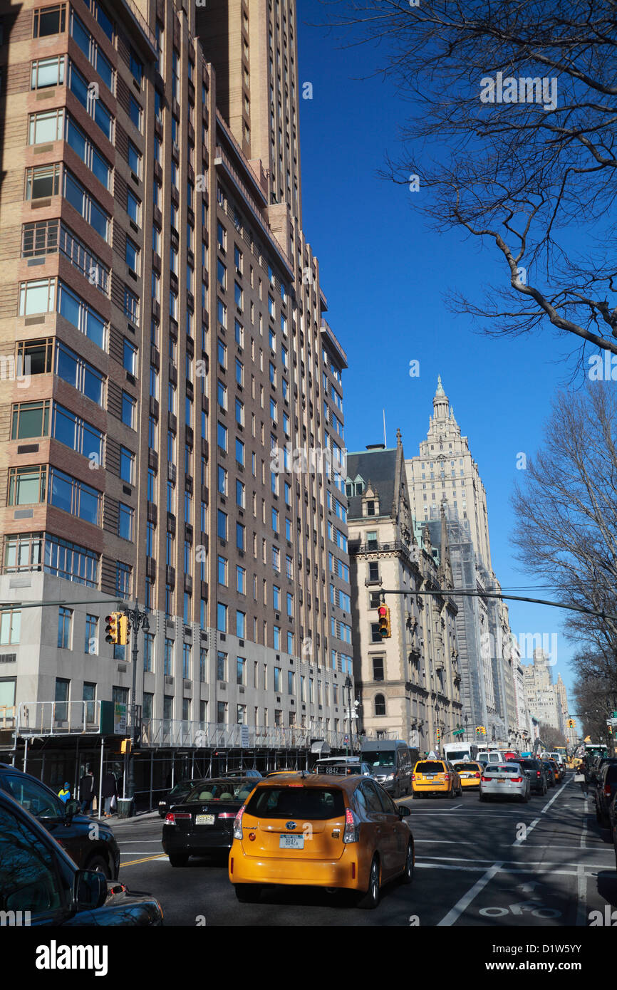 Central Park West, Upper West Side, Manhattan NYC Foto Stock